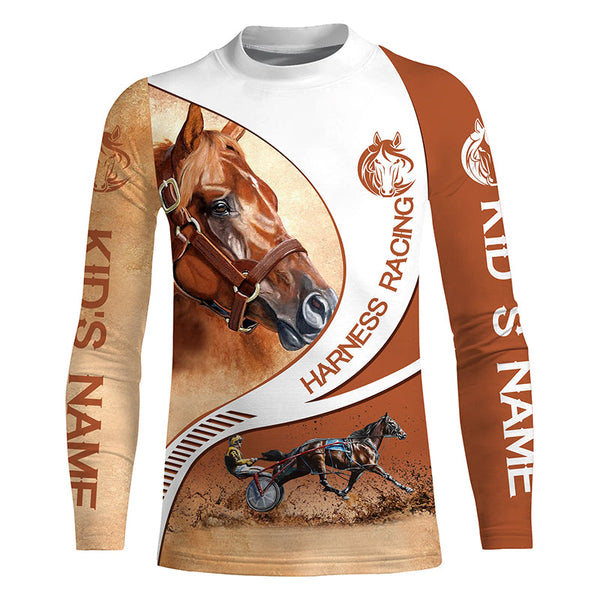 Harness racing custom name horse riding horse shirts, custom horse gift for men, women, kid NQS3995