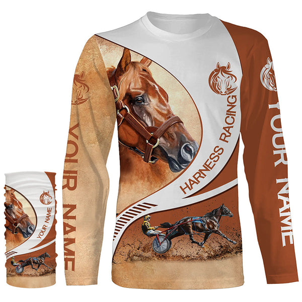 Harness racing custom name horse riding horse shirts, custom horse gift for men, women, kid NQS3995