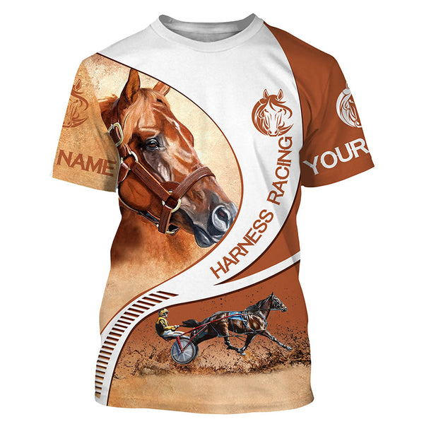 Harness racing custom name horse riding horse shirts, custom horse gift for men, women, kid NQS3995