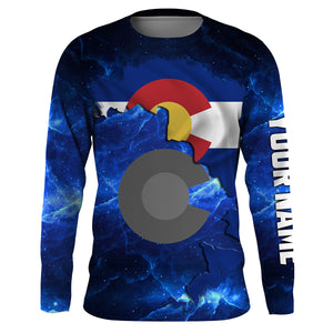 Colorado Flag blue galaxy Universe patriotic Custom sun protection fishing jersey Colorado shirts NQS3591