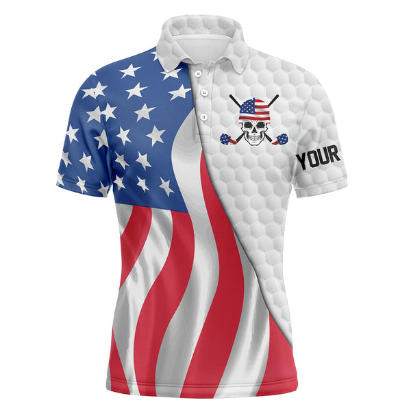 Golf Polo Shirts for Men custom American flag golf upf shirts, gifts for golf lovers NQS3338