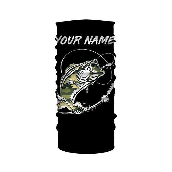 Bass Fishing tattoo green camo Custom Long Sleeve performance Fishing Shirts, personalized Bass Fishing jerseys NQS2408