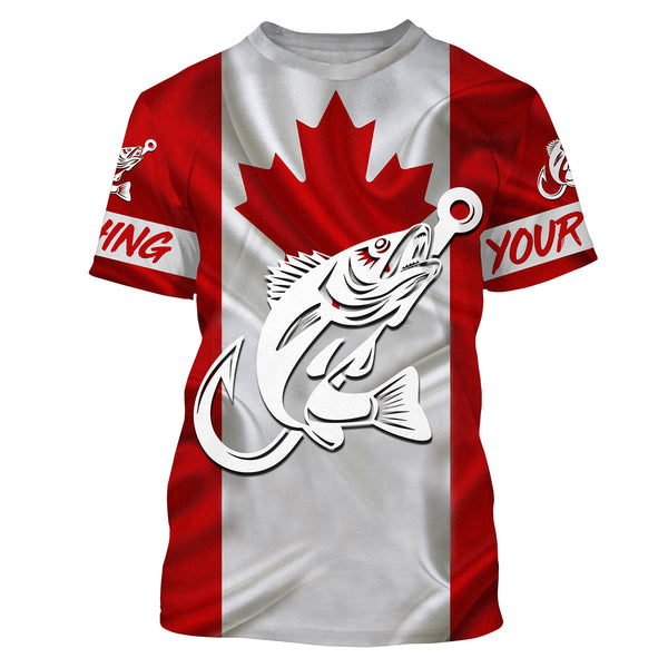 Canada Walleye Fishing tattoo Custom long sleeve performance fishing shirts, Walleye fishing jerseys NQS3360