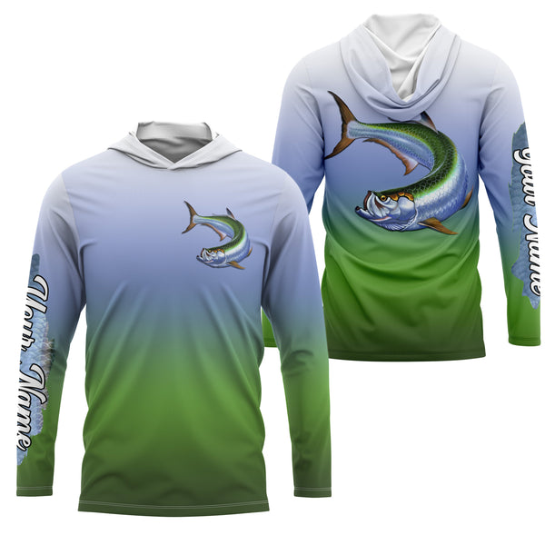 Tarpon fishing Custom Name UV protection UPF 30+ fishing jersey, deep sea fishing tournament shirts NQS3168