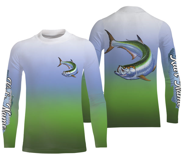 Tarpon fishing Custom Name UV protection UPF 30+ fishing jersey, deep sea fishing tournament shirts NQS3168