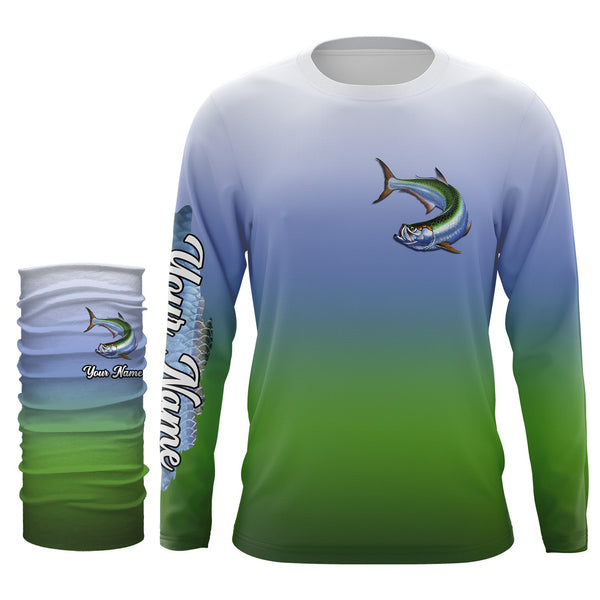 Tarpon fishing Custom Name UV protection UPF 30+ fishing jersey, deep sea fishing tournament shirts NQS3168