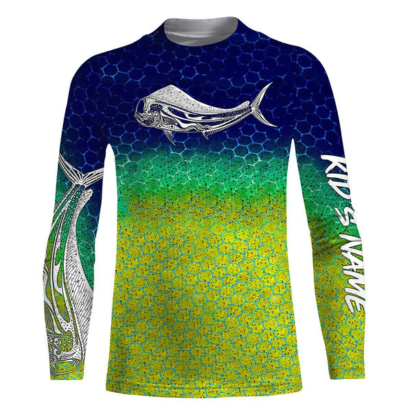 Mahi Mahi ( Dorado) Fishing Skin 3D All Over print shirts personalized fishing Gift for Adult and kid NQS564