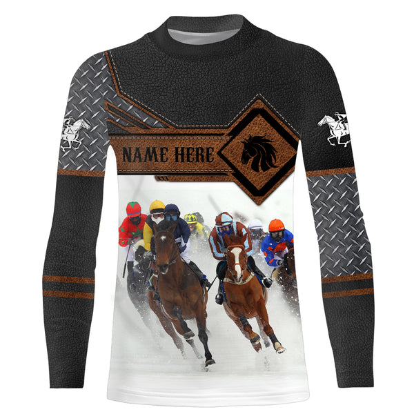 Horse riding tops Custom Name and photo 3D equestrian riding shirts, horse long sleeve shirt NQS3224