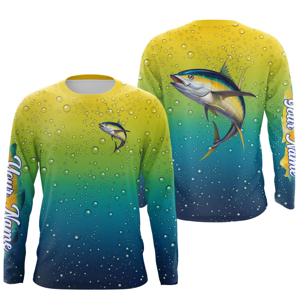 Tuna fishing scales bubble Custom Name UV protection UPF 30+ custom saltwater fishing jersey NQS3230