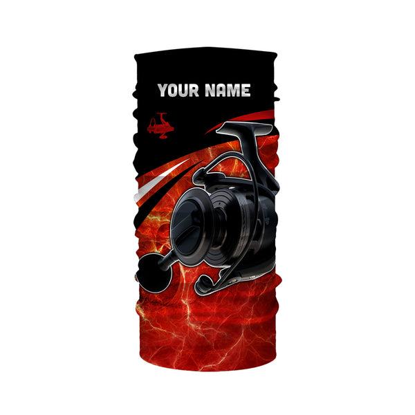 Fishing reel red and black performance Fishing Shirts Custom Name 3D All over printed UV protection UPF 30+ NQS2533