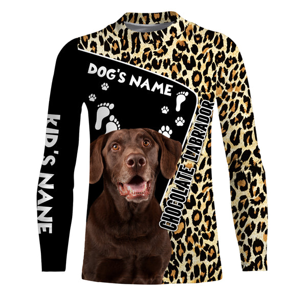 Chocolate Labrador Custom Name 3D All over printed Shirt, Cute Labrador Retriever Dog, Personalized Gift for Dog Owner - FSD2817