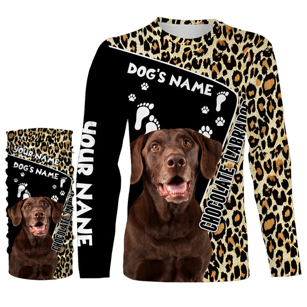 Chocolate Labrador Custom Name 3D All over printed Shirt, Cute Labrador Retriever Dog, Personalized Gift for Dog Owner - FSD2817