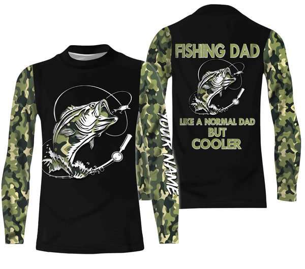 Bass Fishing Dad Like A Normal Dad But Cooler Customize Name 3D All Over Printed Shirts Personalized Gift For Father's day NQS352