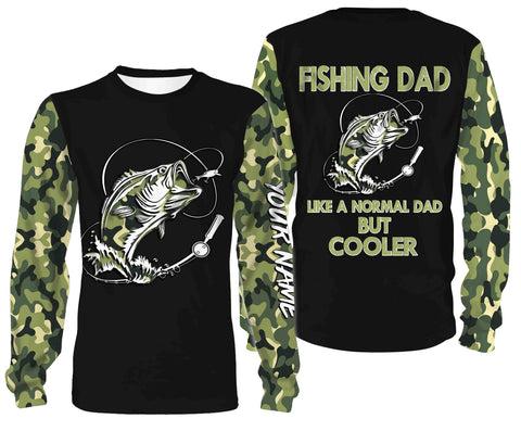 Bass Fishing Dad Like A Normal Dad But Cooler Customize Name 3D All Over Printed Shirts Personalized Gift For Father's day NQS352