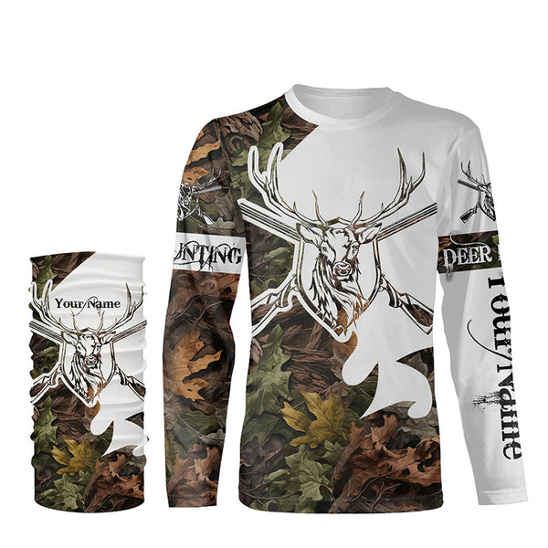 Deer hunting skull reaper camouflage Customize 3D All Over Printed Shirts, Hunting gift For men, women NQS6815