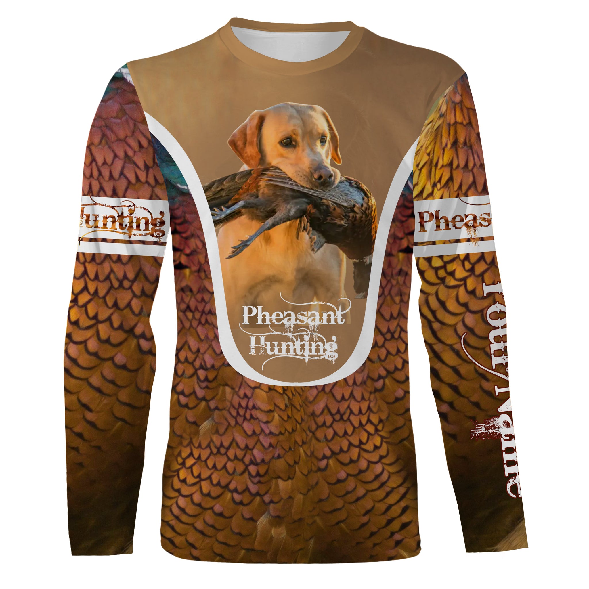 Yellow Labs Pheasant hunting dog Custom name All over print Shirts, Personalized hunting gifts FSD3997