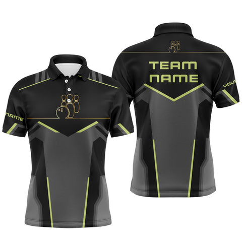 Retro Bowling polo shirts for men custom bowling team shirts, custom bowling jerseys bowling gifts NQS4745