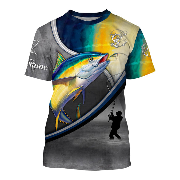 Tuna fishing scales personalized saltwater fishing shirts, custom sun protection fishing apparel NQS3288