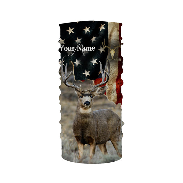 Mule Deer American flag 3D all over print Shirts, Personalized hunting gifts for Men, Women and Kid FSD3162