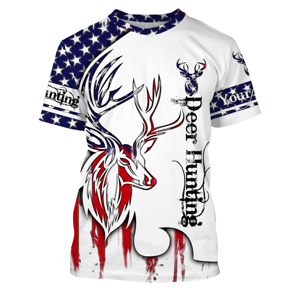 American Deer Hunter Patriotic Shirt, T-shirt, Long Sleeve, Hoodie For men Women, Personalized Gifts FSD3048