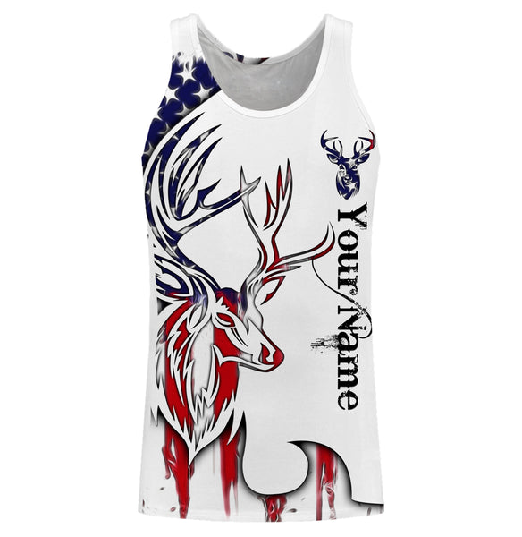 American Deer Hunter Patriotic Shirt, T-shirt, Long Sleeve, Hoodie For men Women, Personalized Gifts FSD3048