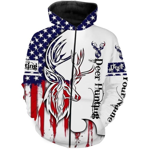 American Deer Hunter Patriotic Shirt, T-shirt, Long Sleeve, Hoodie For men Women, Personalized Gifts FSD3048