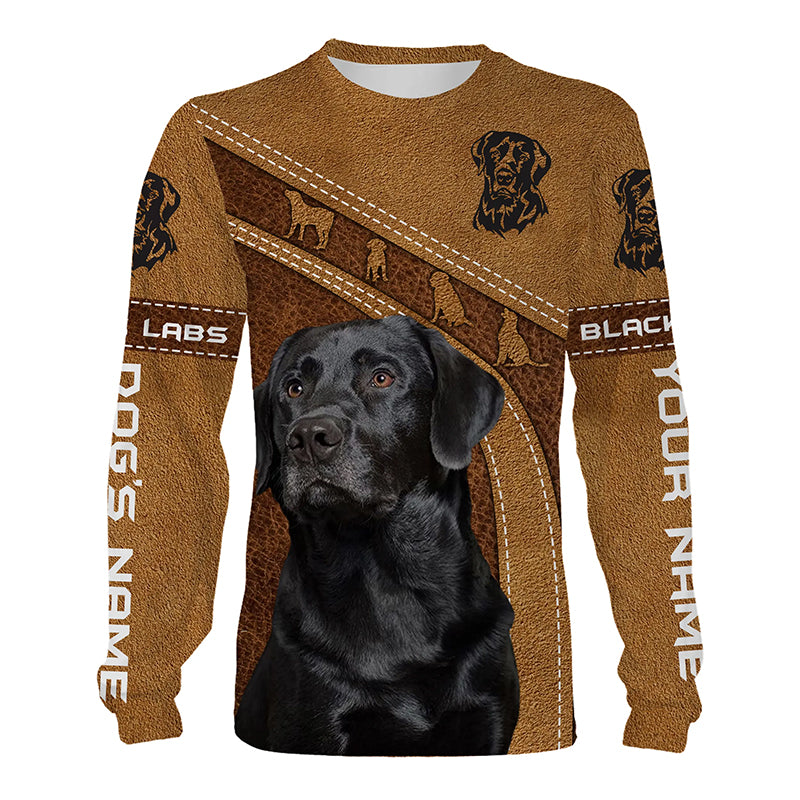 Black Labrador Retriever customize Name 3D All Over Printed Shirts, Gifts for black Labs lovers FSD3451