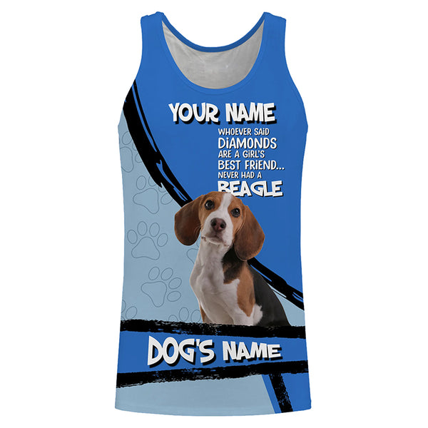 Beagle Dog Custom Name 3D All over printed Shirt, Cute Beagle Funny Dog Saying shirt, dog gift FSD3473