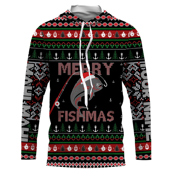 Ugly Fishing Christmas Mahi Mahi Fish Apparel, Merry Fishmas Custom Name Shirts, Christmas Gift for Fisherman FSD2511