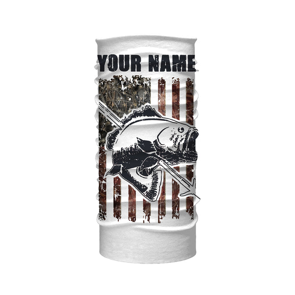 Bowfishing American USA Flag Camo Custom Name Sun/UV Protection 3D Shirts For Fisherman Personalized Fishing Gifts FSD2905