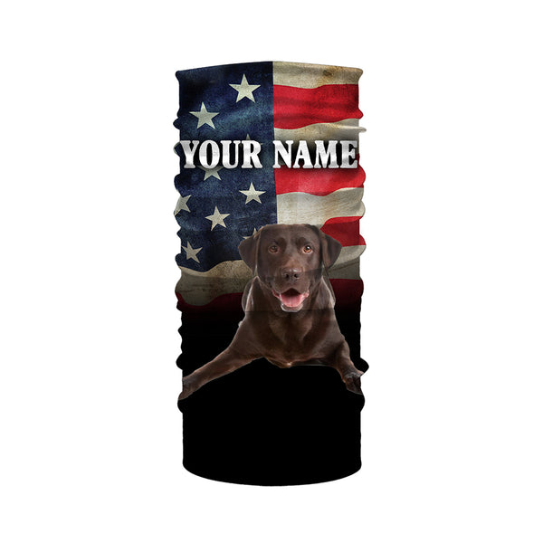 Chocolate Labrador Retriever American Flag 3D All Over Printed Shirts, Personalized Labs Lover Gifts For Men, Women FSD2598