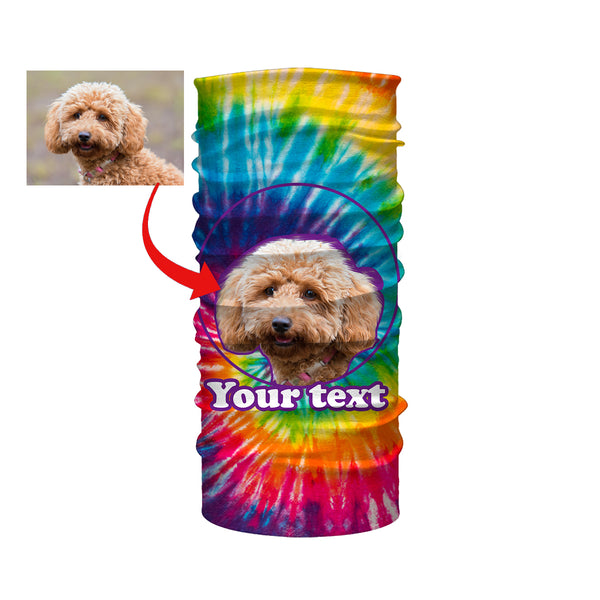 Custom Dog Face, Dog's Photo and Text Tie Dye 3D All over printed T-shirt, Hoodie - Personalized Gift for Dog Owner, Dog Lovers FSD2815