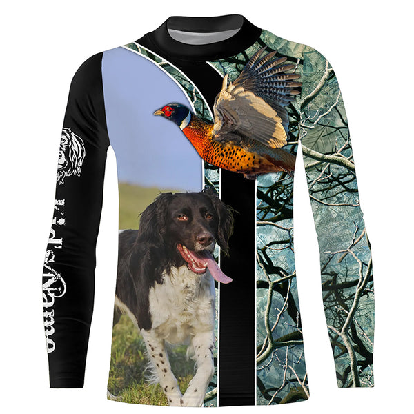 Small Munsterlander upland Bird Hunting Dog custom Name All over Print Shirts, Personalized Hunting Gift FSD3634