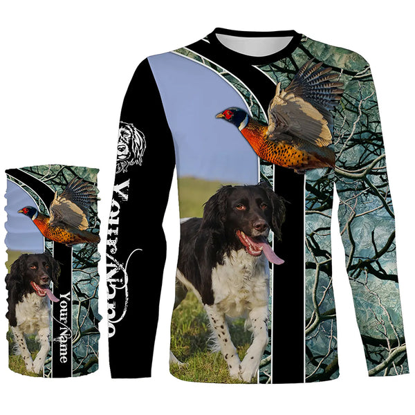 Small Munsterlander upland Bird Hunting Dog custom Name All over Print Shirts, Personalized Hunting Gift FSD3634