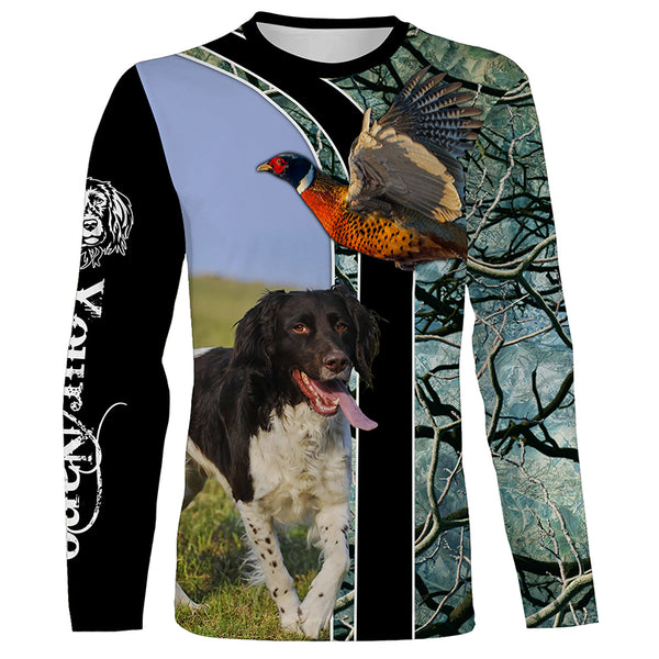 Small Munsterlander upland Bird Hunting Dog custom Name All over Print Shirts, Personalized Hunting Gift FSD3634