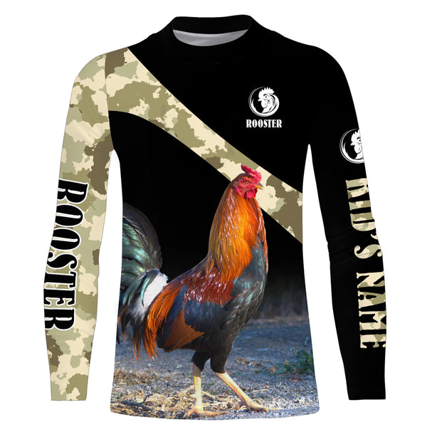 Beautiful Rooster custom name 3D All over print T Shirt, Hoodie, Long sleeve, Sweatshirt - FSD1518