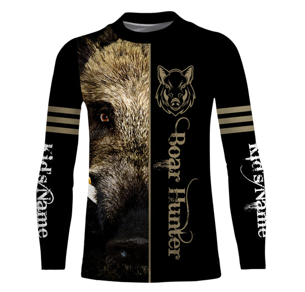 Boar Hunting Wild Boar Hunter Custom Name Full Printing Shirts, Personalized Boar Hog Hunting Gifts - FSD2989