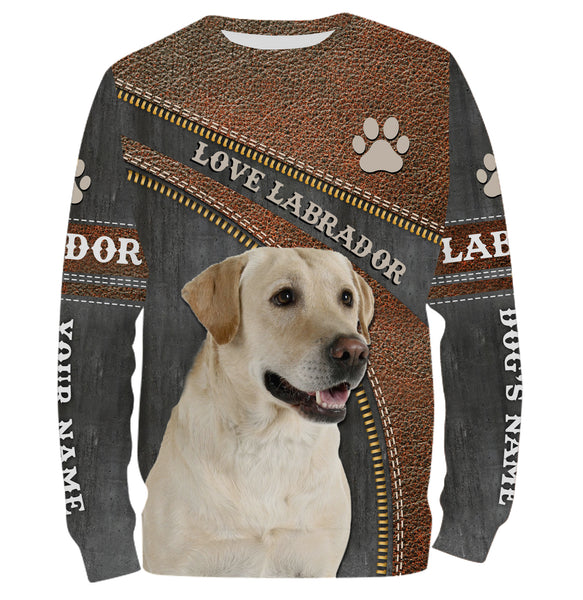 Yellow Labrador Custom Name 3D Full print Shirts, Retriever Dog Labs Lover Shirt, Personalized Gifts FSD3116