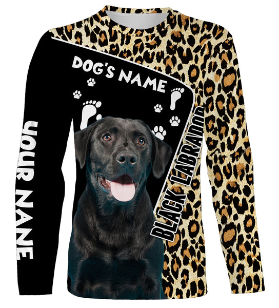 Black Labrador Custom Name 3D All over printed Shirt, Cute Labrador Retriever Dog, Personalized Gift for Dog Owner - FSD2816