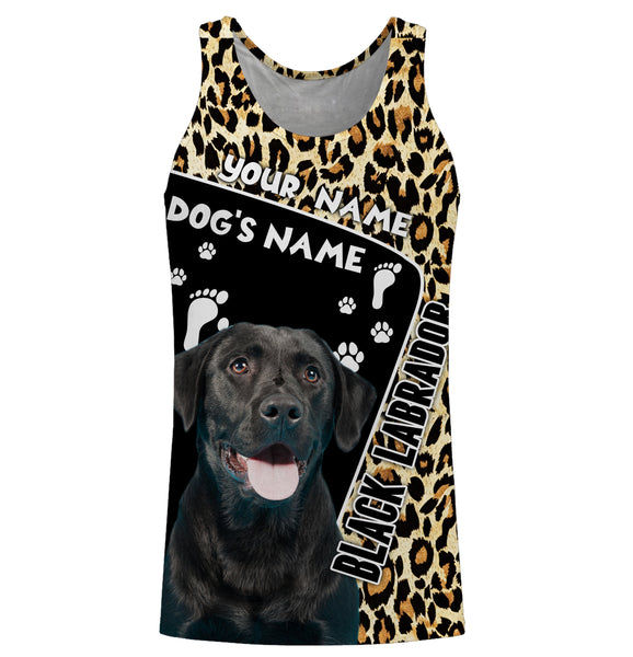 Black Labrador Custom Name 3D All over printed Shirt, Cute Labrador Retriever Dog, Personalized Gift for Dog Owner - FSD2816