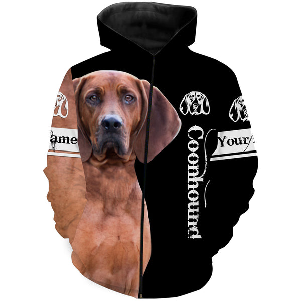 Redbone Coonhound 3D All Over Printed Shirts, Hoodie Coonhound Dog Personalized Gifts for hound Lovers FSD2998