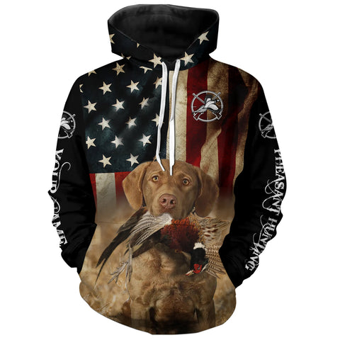 Upland bird dogs Chesapeake Bay Retriever American flag 3D All over printed Shirts FSD3870