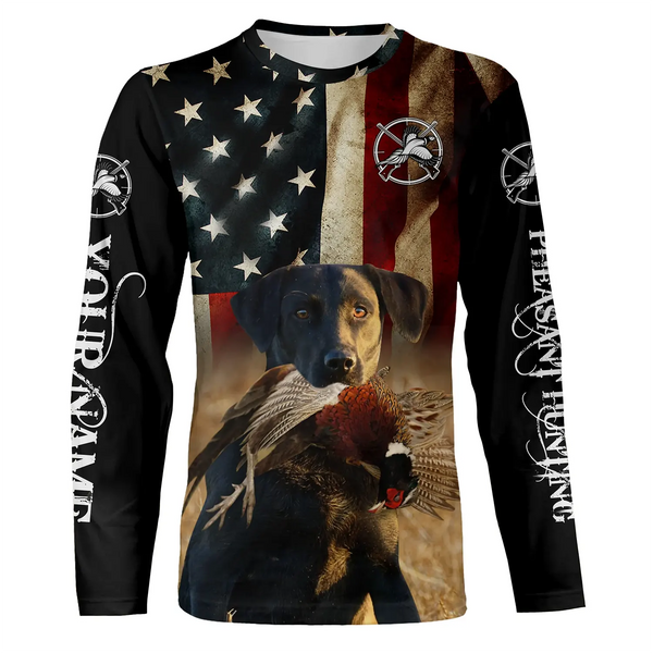 Best Pheasant dogs black Labrador Retriever American flag 3D All over printed Shirts FSD3871