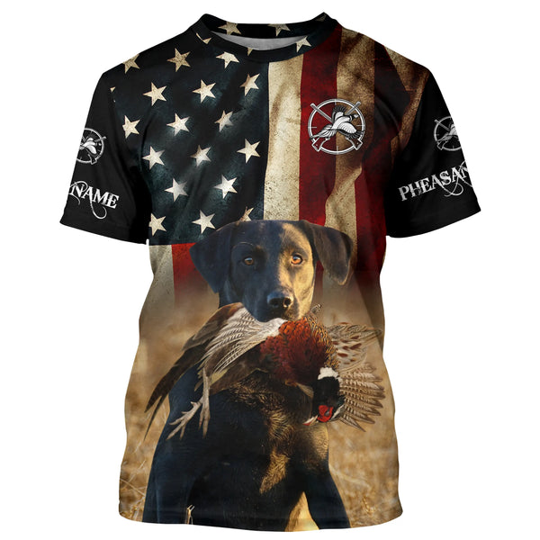 Best Pheasant dogs black Labrador Retriever American flag 3D All over printed Shirts FSD3871