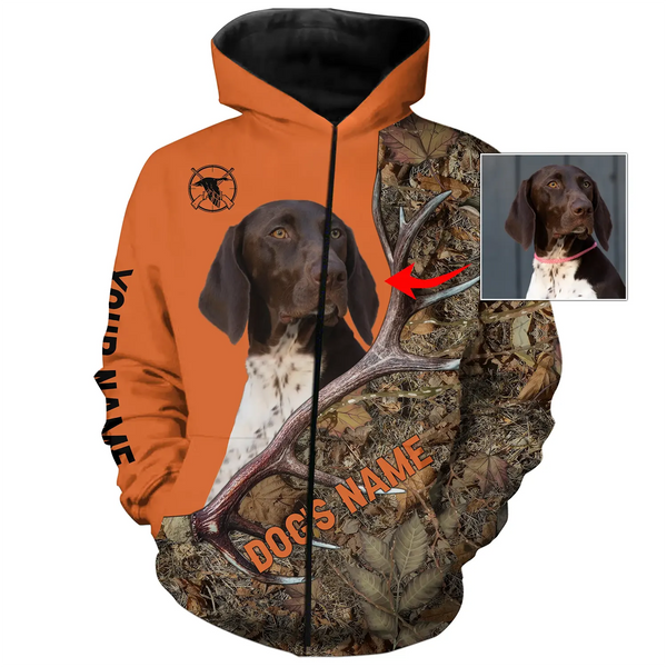 Personalized hunting Dog's image and Name 3D All over print shirts, Personalized gifts FSD3877