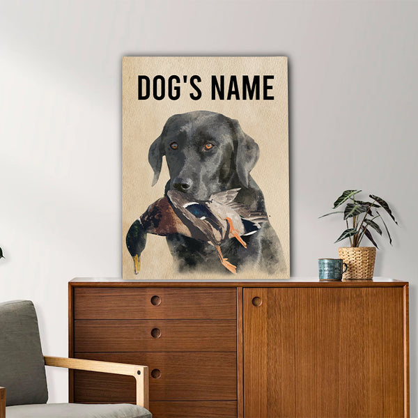 Personalized Bird Dogs Matte Canvas, Custom Dog's Photo and Name Canvas, Hunting Dogs gifts FSD3813 D06