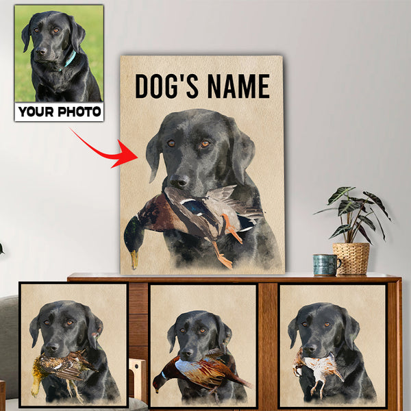 Personalized Bird Dogs Matte Canvas, Custom Dog's Photo and Name Canvas, Hunting Dogs gifts FSD3813 D06