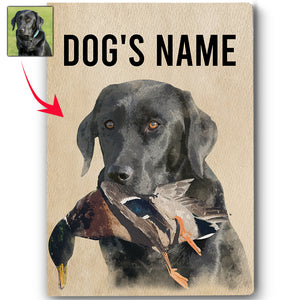 Personalized Bird Dogs Matte Canvas, Custom Dog's Photo and Name Canvas, Hunting Dogs gifts FSD3813 D06