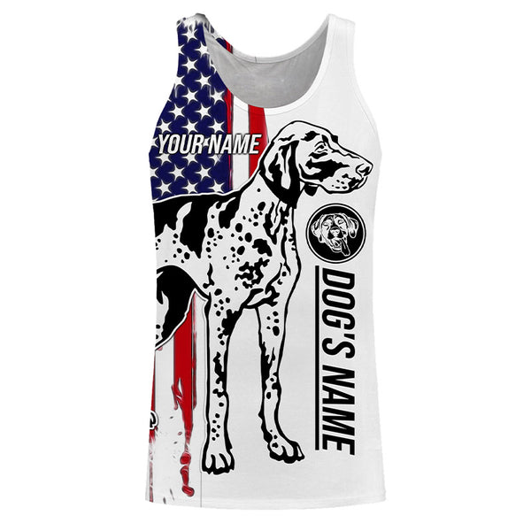 German Shorthaired Pointer American flag shirt, Personalized name GSP shirt, t shirts, hoodie FSD3359