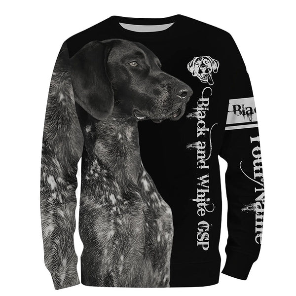 Black German Shorthaired Pointer 3D All Over Printed Shirts, Hoodie Custom Gifts for GSP Dog Lovers FSD3604